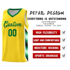 Gold Mosaic Gradient Fashion Basketball Jersey Uniform 2