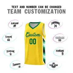 Gold Mosaic Gradient Fashion Basketball Jersey Uniform 4