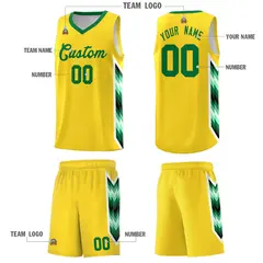 Gold Mosaic Gradient Fashion Basketball Jersey Uniform 5