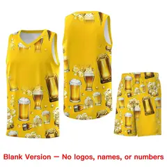 Gold National Beer Day Beer Bubble Basketball Jersey 7