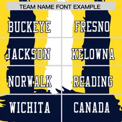 Gold Navy and White Graffiti Flag Football Jersey 3