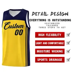 Gold Navy Classic Sets Basketball Jersey 2