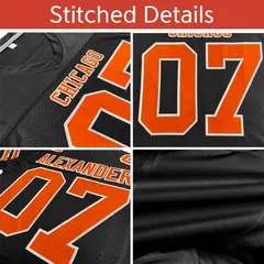 Gold Navy-Gold Classic Style Authentic Football Jersey 5