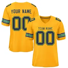 Gold Navy-Gold Classic Style Authentic Football Jersey 1