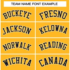 Gold Navy-Gold Raglan Sleeves Varsity Full-Snap Letterman Jacket 3