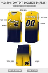 Gold Navy Gradient Fashion Sets Sports Basketball Jersey 5