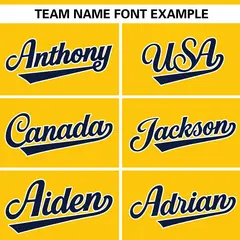 Gold Navy Gradient Ribbed Authentic Baseball Jersey 3