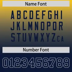 Gold Navy Gradient Side Pattern Authentic Football Jersey 4