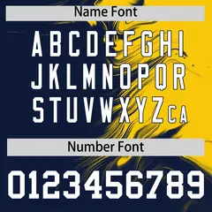 Gold Navy Ink Pattern Authentic Baseball Jersey 4