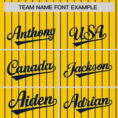 Gold Navy Pinstripe Raglan Varsity Letterman Baseball Jacket 3