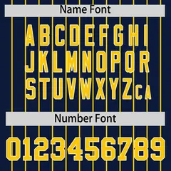 Gold Navy Pinstripe Two-Tone Authentic Baseball Jersey 4