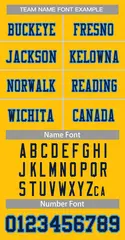 Gold Navy-Powder Blue Football Jersey 5