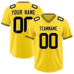 Gold Navy Square Neckline Classic Authentic Football Jersey 1
