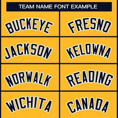 Gold Navy-White Classic Style Hockey Jersey 3