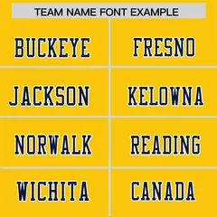 Gold Navy-White Color Block Raglan Sleeves Football Jersey 3