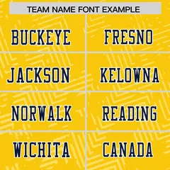 Gold Navy-White Graffiti Line Authentic Football Jersey 3