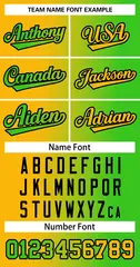 Women's Gold Neon Green-Black Gradient Baseball Jersey 5