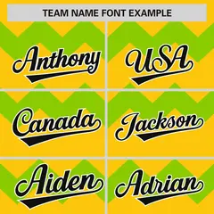 Gold Neon Green Black Ripple Authentic Baseball Jersey 4