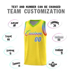 Gold Neon Green Wave Pattern Basketball Jersey 4