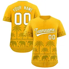 Gold Old Gold Graffiti Pattern Bossinia Baseball Jersey 1