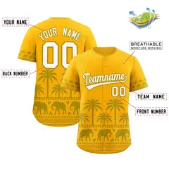 Gold Old Gold Graffiti Pattern Bossinia Baseball Jersey 2
