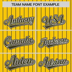 Gold Olive Pinstripe Raglan Varsity Letterman Baseball Jacket 3