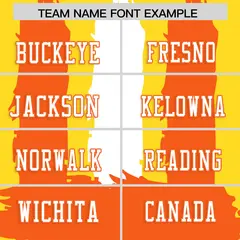 Gold Orange and White Graffiti Flag Football Jersey 3