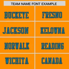 Gold Orange Aqua Shoulder Cut Two-Tone Flag Football Jersey 3