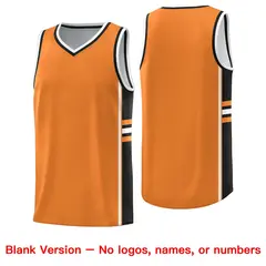 Gold Orange Black Color Block Basketball Jersey 6