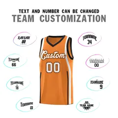 Gold Orange Black-White Ribbon Pattern Basketball Kits 4