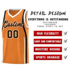 Gold Orange Black-White Ribbon Pattern Basketball Kits 2