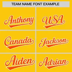 Gold Orange Classic Authentic Baseball Jersey 3
