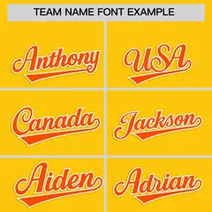 Gold Orange Classic Authentic Baseball Jersey 3