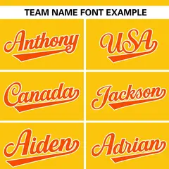 Gold Orange Flame Graffiti Authentic Baseball Jersey 3