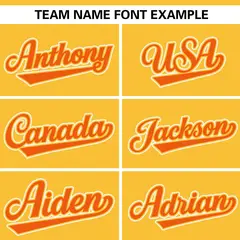 Gold Orange-Gold Full-Snap Raglan Letterman Jacket 3