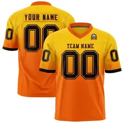 Gold Orange Gradient Fashion Authentic Football Jersey 1