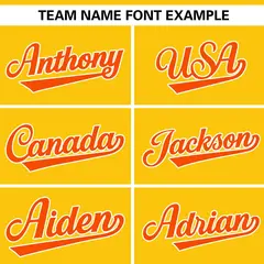 Gold Orange Gradient Star Pattern Authentic Baseball Jersey 3