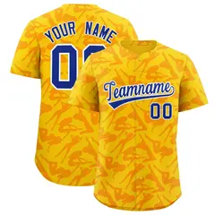 Gold Orange Graffiti Pattern Authentic Baseball Jersey 1