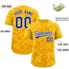 Gold Orange Graffiti Pattern Authentic Baseball Jersey 2