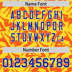 Gold Orange Graffiti Pattern Authentic Baseball Jersey 4