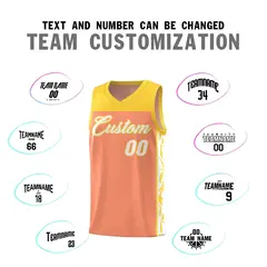 Gold Orange Graffiti Side Pattern Basketball Jersey 4