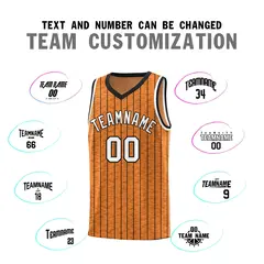 Gold Orange Gray Pinstripe Retro Basketball Jersey 4