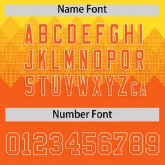 Gold Orange Grid Blur Pattern Baseball Jersey 4