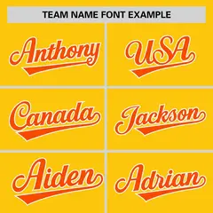 Gold Orange Horizontal Stripe Pullover Baseball Jersey 3