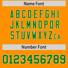 Gold Orange Kelly Green Shoulder Cut Two-Tone Flag Football Jersey 4