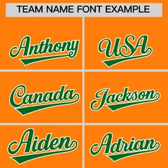 Gold Orange Kelly Green White Full-Snap Short Sleeve Varsity Jacket 5