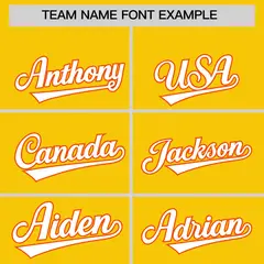 Gold Orange Lapel Gradient Fashion Baseball Jersey 3