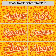 Gold Orange Leopard Print Varsity Letterman Jacket Hoodie 5