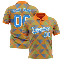 Gold Orange Lingge Sunshine Team Polo Shirts