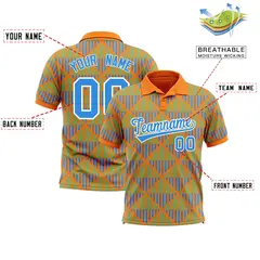 Gold Orange Lingge Sunshine Team Polo Shirts 2